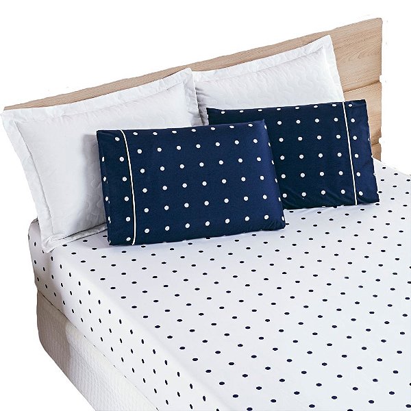 Jogo de Cama 3 Peças Petit Poá King 200 fios
