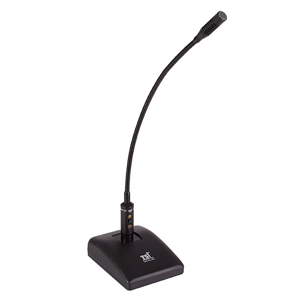 Microfone de Mesa TSI MMS-110 com Suporte Flexível, Cabo XLR-P10 e Alta Sensibilidade