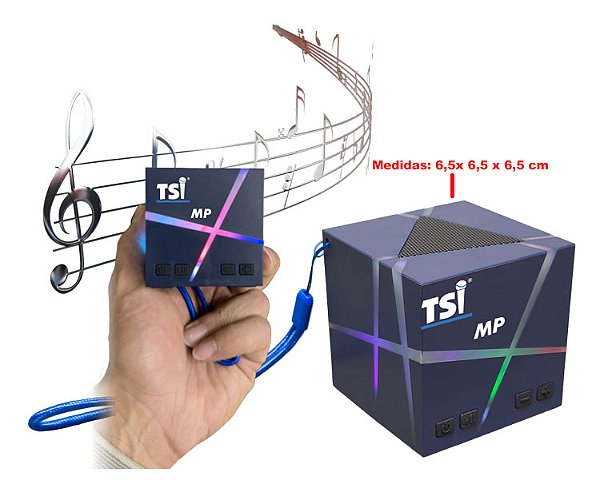 Mini caixa de Som Bluetooth Portátil TSI-MP RGB