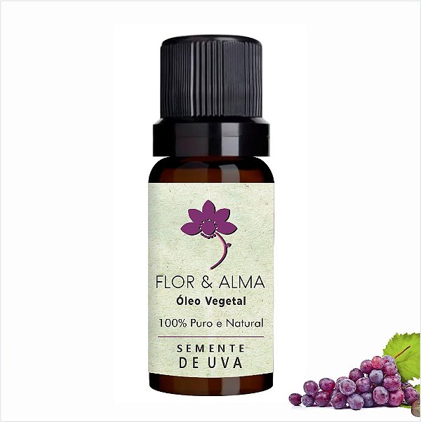 Óleo Vegetal Semente de Uva 10ml Puro e Natural