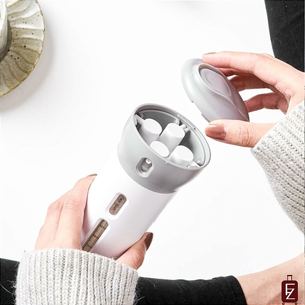 Dispenser Portátil para Viagem 4 em 1
