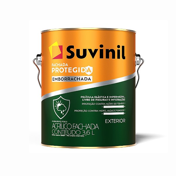 Tinta Acrílica Fachada Protegida Emborrachada 3,6l Suvinil