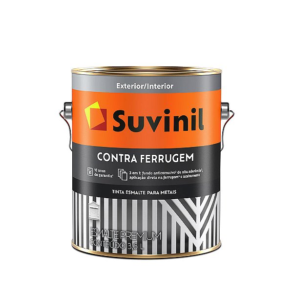 Esmalte Suvinil Cor & Proteção Contra Ferrugem Brilhante 3,6L