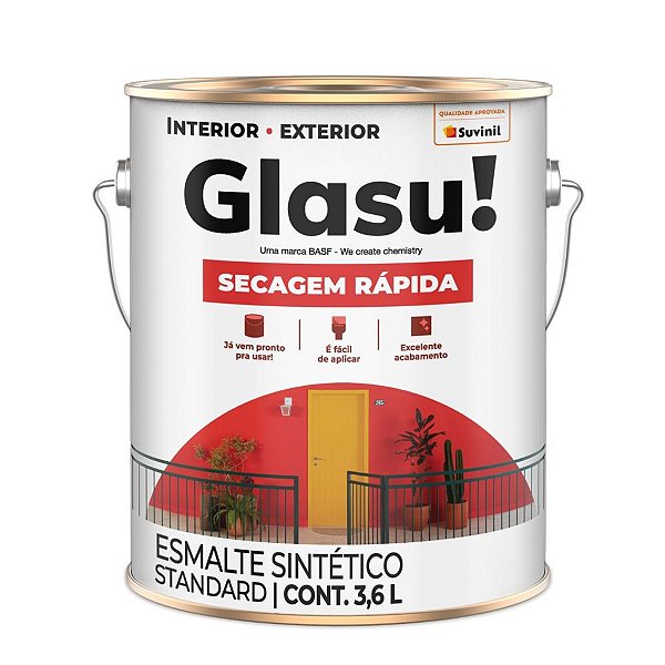 Tinta Esmalte Sintetico Glasu Suvinil Acetinado Secagem Rápida 3,6L