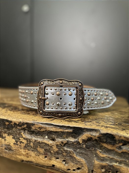 Cinto Paul Western Prata - REF 460-1