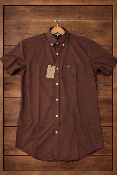 Camisa Manga Curta - Marrom