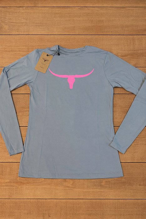 Camisa feminina UV - Cinza claro