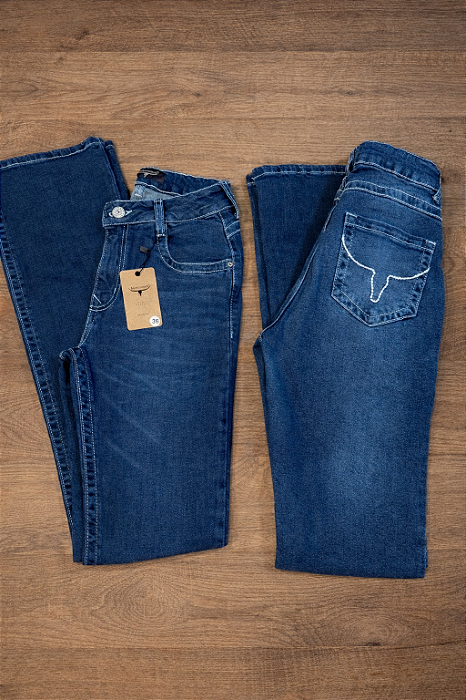 Calça Feminina Flare - Azul escuro