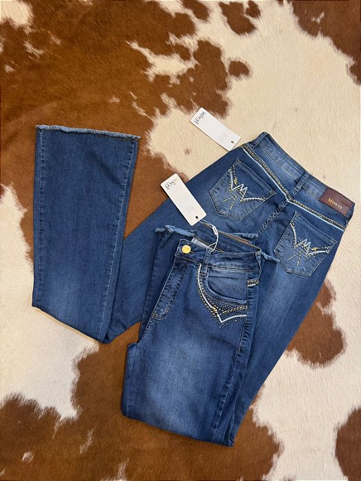 Calça Bordada Flare - Minuty