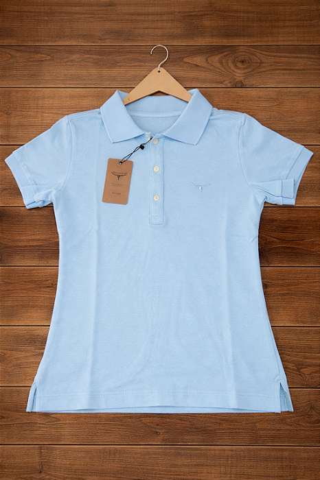 Polo Feminina - Azul bebê