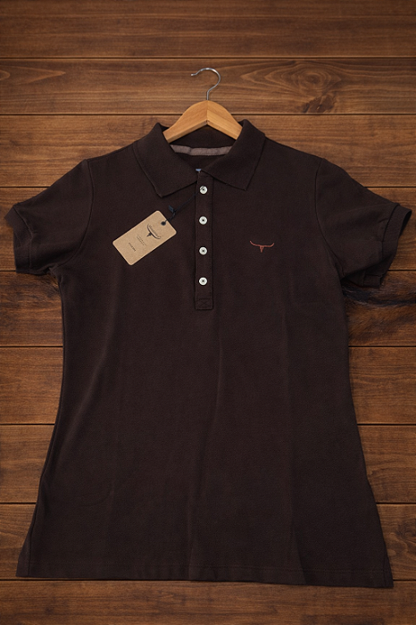 Polo Feminina - Marrom