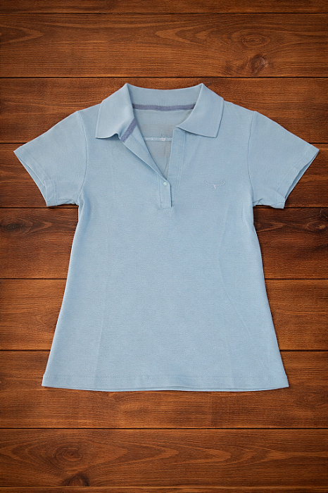 Polo Feminina - Teen Azul Bebê