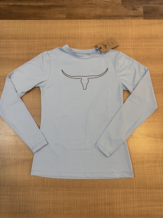 Camisa feminina UV - Azul claro