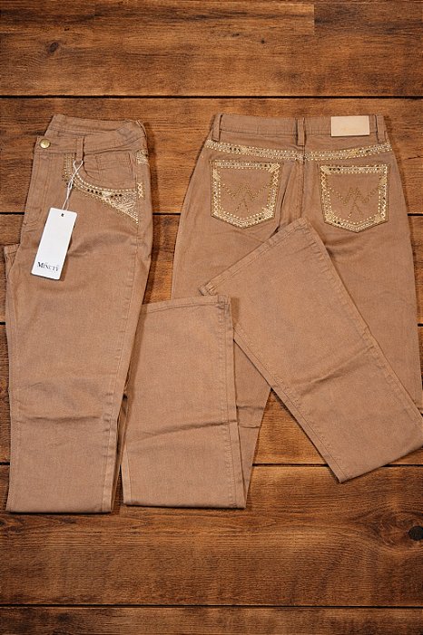 Calça Bordada Flare - Minuty