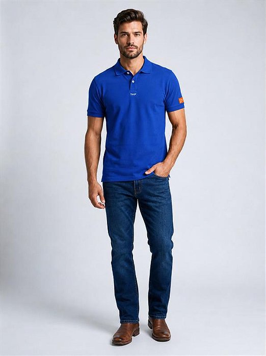Polo Masculina TKF - Azul Royal -