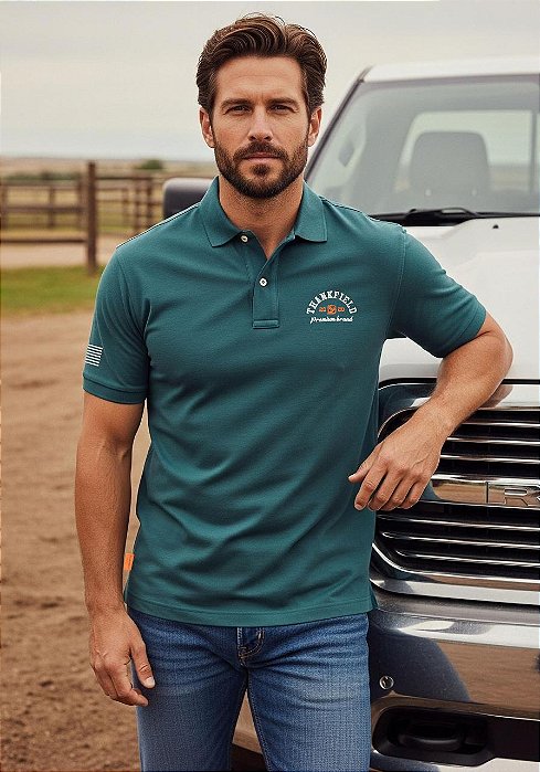 Polo Masculina TKF - Verde escuro