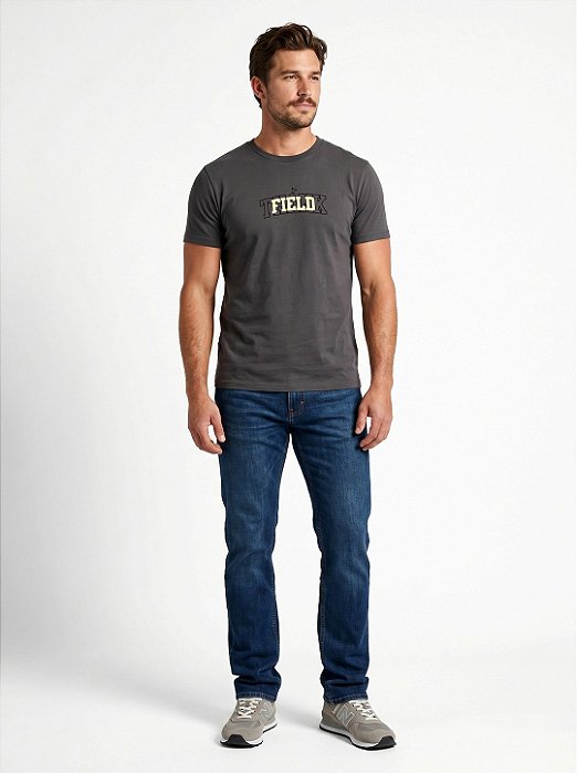 Camiseta Masculina TKF - Cinza Chumbo