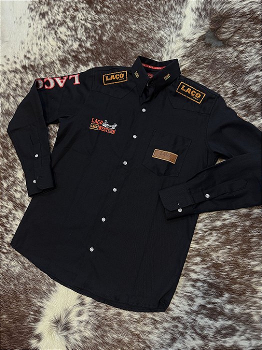 Camisão Laço Jeans - Preto