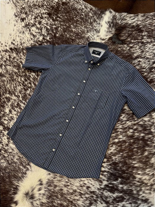 Camisa MC Xadrez Azul - Moiadeiros -