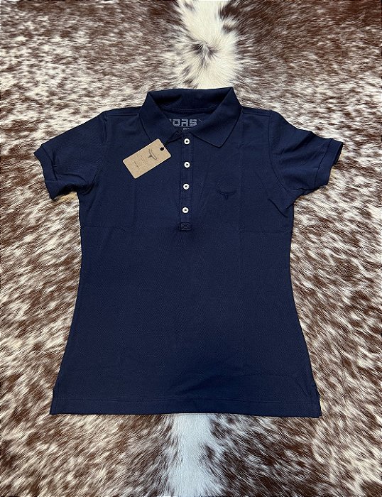 Polo Feminina - Azul Marinho