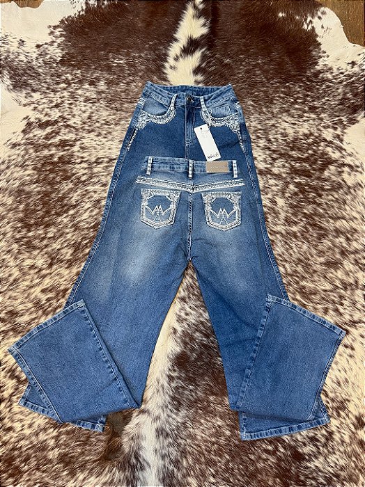 Calça Flare Bordada Minuty