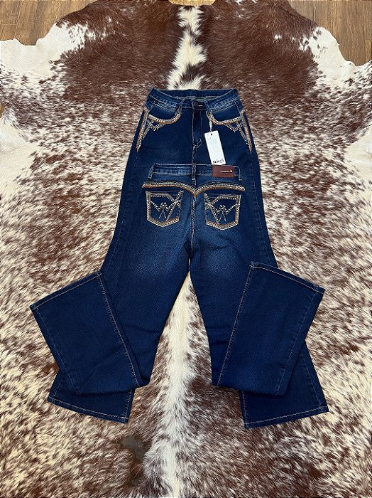 Calça Flare Bordada Minuty
