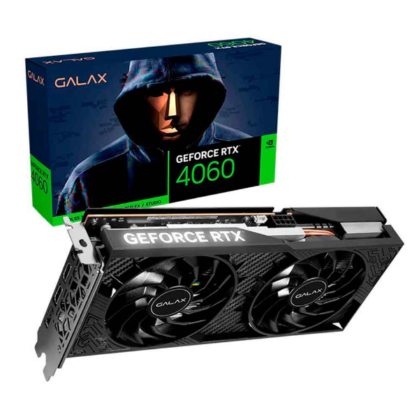 Placa De Video Galax Geforce Rtx 4060 1-Click Oc 2x V2 8gb Gddr6 128bits 46nsl8md9nxv