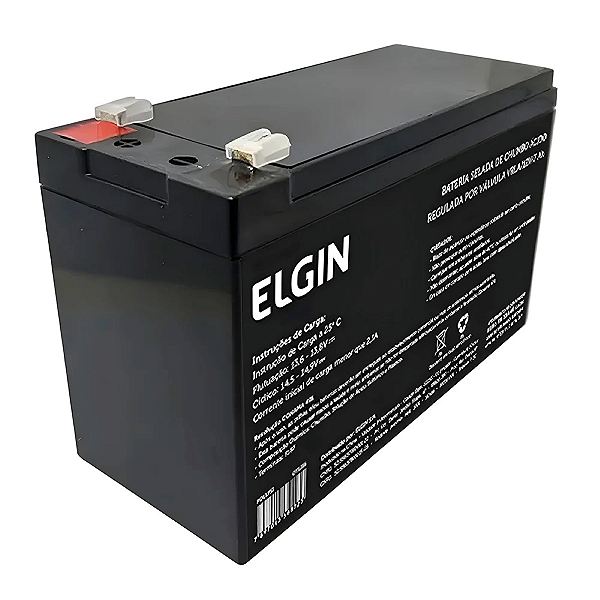 Bateria Selada de Chumbo Elgin VRLA 12V 7Ah F187