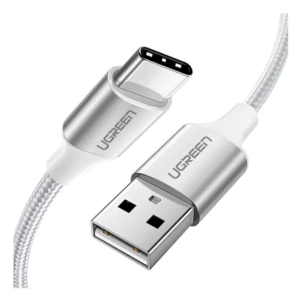 Cabo Ugreen Usb-A/Usb-C 3A Us288 1m Branco