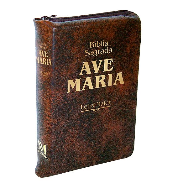 Bíblia Ave Maria – Letra Maior Zíper – Marrom