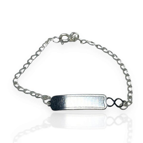 Pulseira Infantil Chapinha em Prata 925