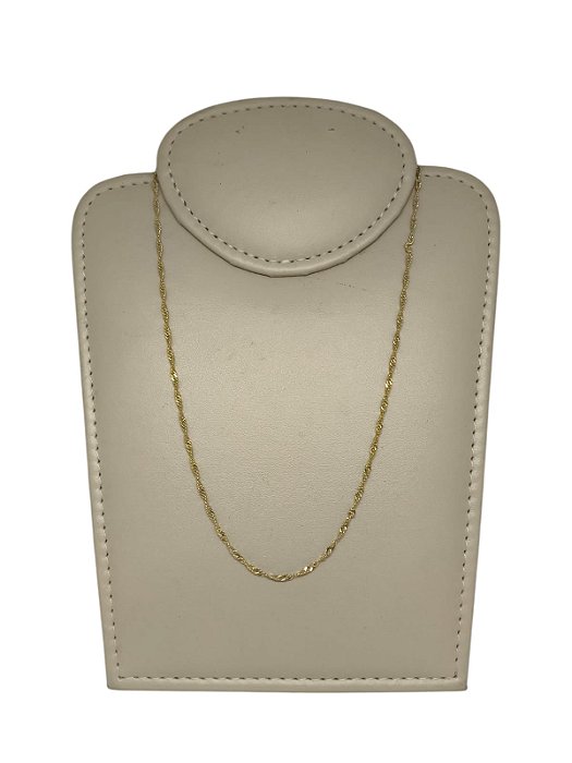 Corrente banhada a ouro Singapura 45 cm