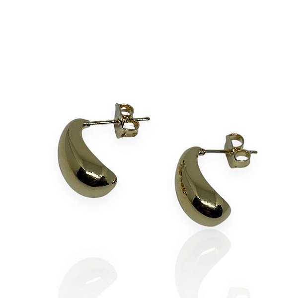Brinco gota banhado em ouro 18k