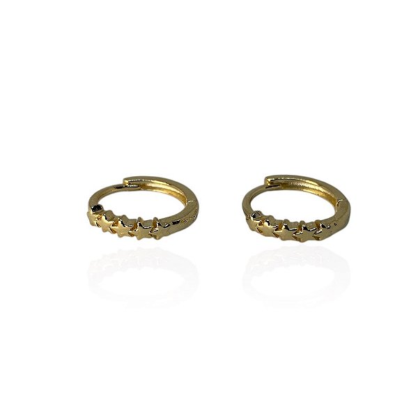 Argola click banhada a ouro 18k