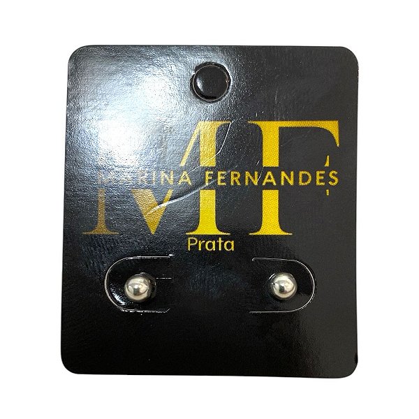 Brinco bolinha 4mm prata 925