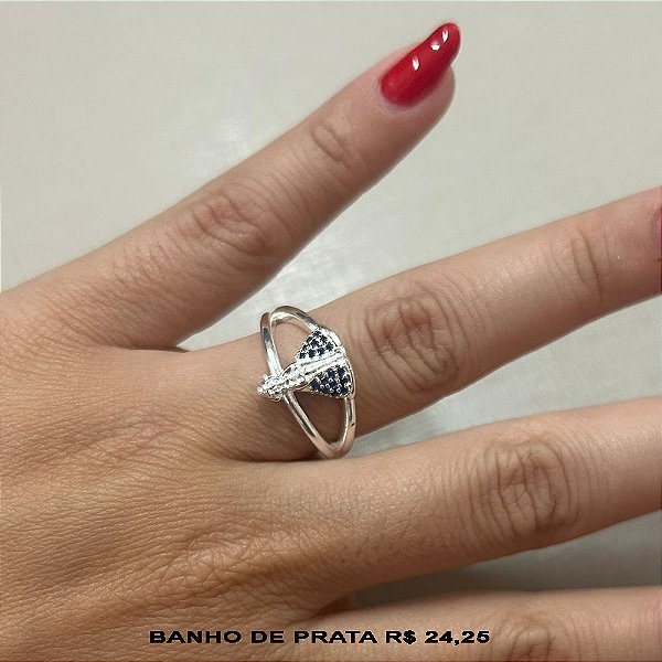 Anel banhado a prata Nossa Senhora Aparecida