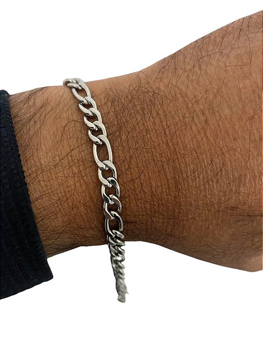 Pulseira aço inox modelo 3x1