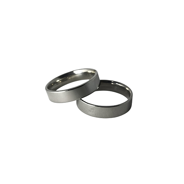 Aliança de Aço Fosca Tradicional 5mm - Unidade