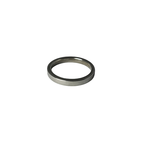 Aliança de Aço Fosca com Bordas Polidas 2mm - Unidade