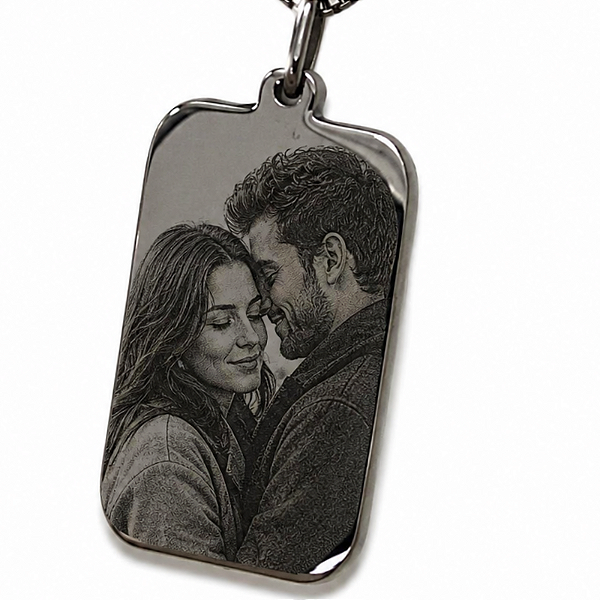 Corrente com Pingente Personalizado com Foto Gravada a Laser