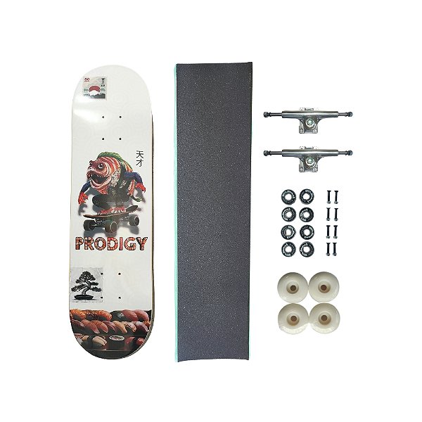 Skate de marfim juvenil completo PRODIGY SKATEBOARDS Sushi Monster