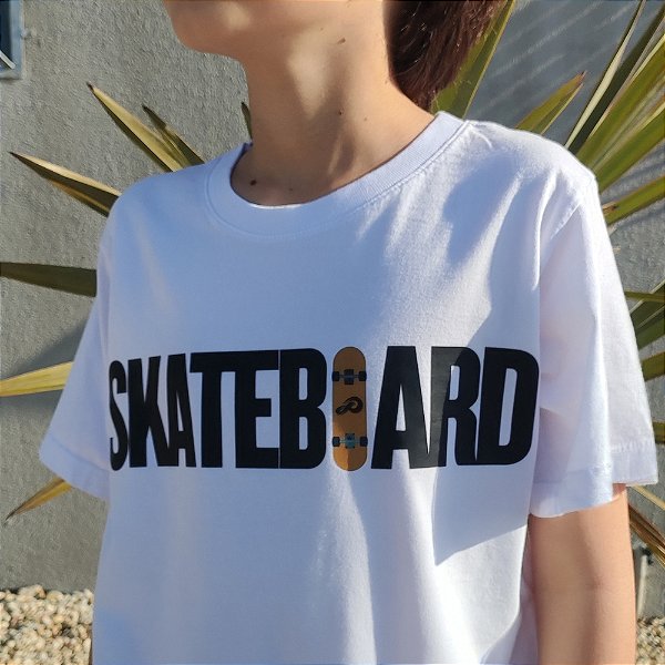Camiseta juvenil estonada PRODIGY Skateboard branca