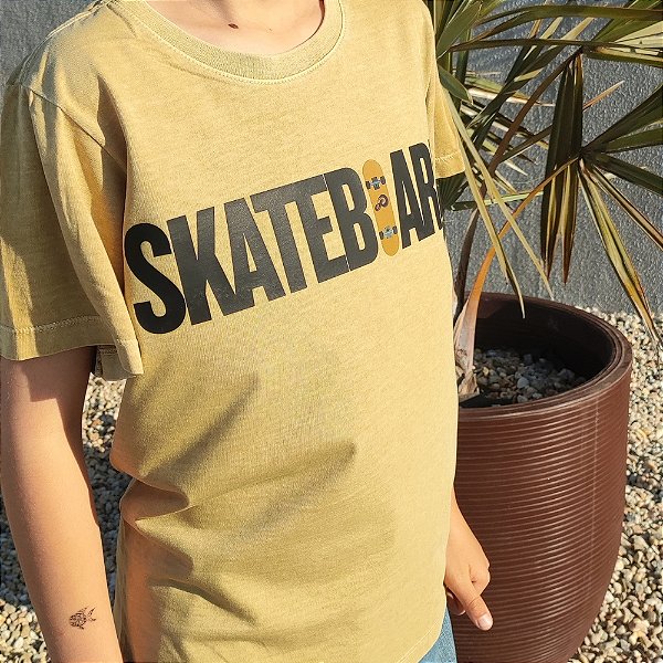 Camiseta juvenil estonada PRODIGY Skateboard cáqui