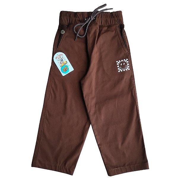 Calça Infantil SkateKids Mini Skater Smile chocolate