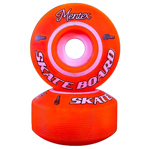 Rodas de skate Mentex 53mm laranja