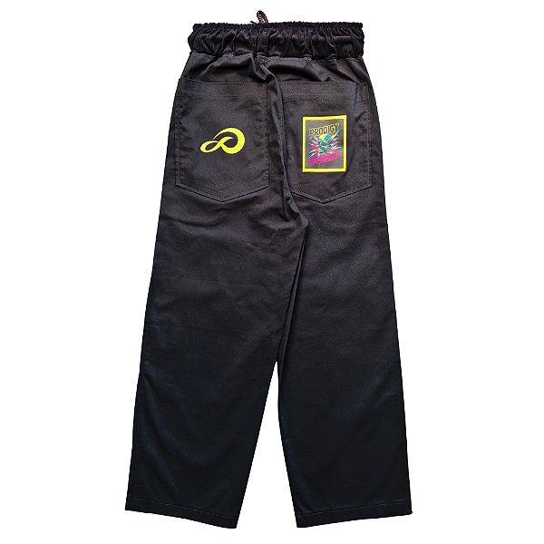 Calça Juvenil Streetwear Prodigy Skateboard Neon Skull