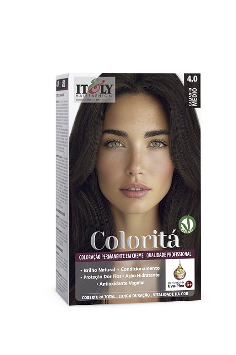 Coloração Profissional Itely Hair Fashion 4.0 Castanho Médio Permanente em Creme Coloritá