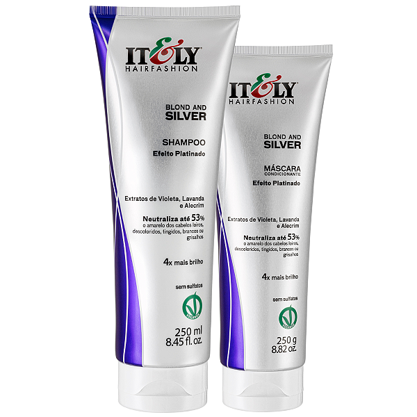 Itely Kit Silver and Blond Shampoo 250ml e Máscara 250g