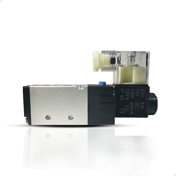Válvula solenoide direcional 5/2 vias 12v