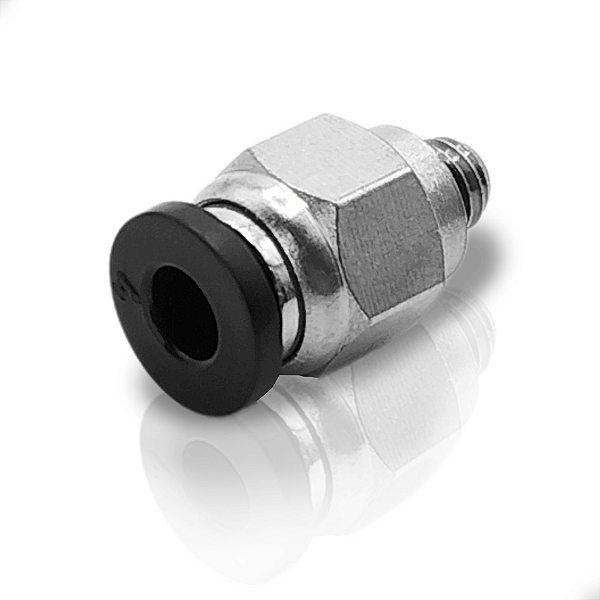 Conexão reta 4mm rosca M5